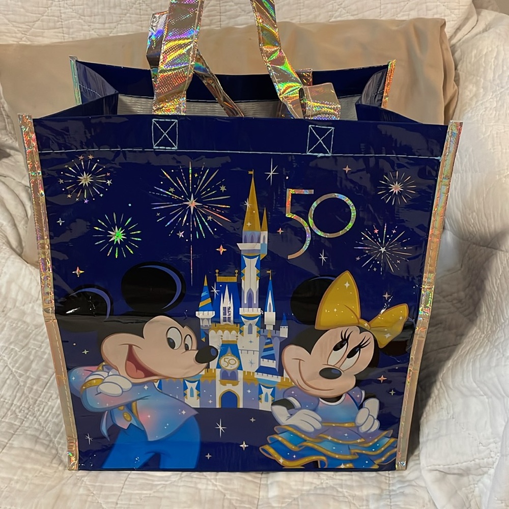 3/$25🛍️ WDW Disney World 50th anniversary collectible reusable large tote bag